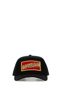Dsquared Black Cotton Baseball Cap