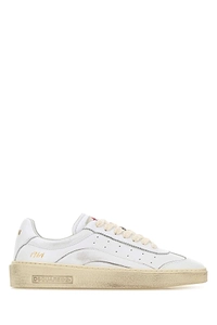 Dsquared White Leather Rider Sneakers
