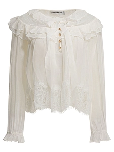 Self Portrait Georgette Lace Blouse