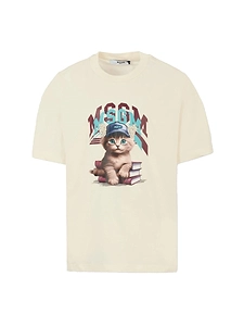 Msgm Logo T Shirt Kitty