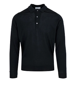 John Smedley Long Sleeve Polo Shirt