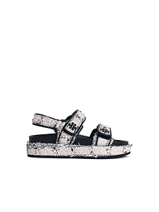 Tory Burch Kira Leather And Fabric Sports Sandals