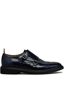 Thom Browne Cap Toe Oxford Double Monkstrap Shoe W/ Micro Sole In Soft Spazzolato Leather