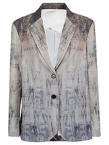 Printed Single Breasted Blazer Jacket