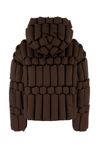 Raxxy Chocolate Polyester Down Jacket