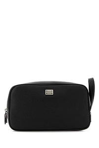 Dolce & Gabbana Black Leather Beauty Case