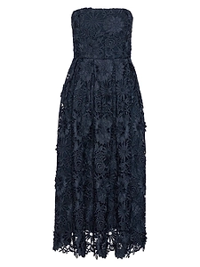 Rotate Birger Christensen 3 D Lace Midi Dress