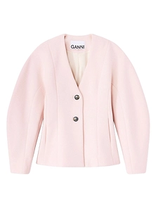 Ganni V Neck Blazer