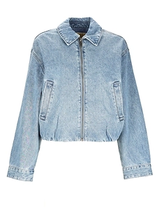 Michael By Michael Kors Denim Bomber Jacket