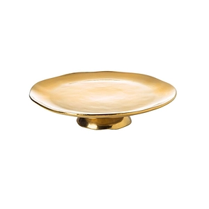 Bitossi Home Alzata Oro D.30,5 H.6 C/Bordo Irr.