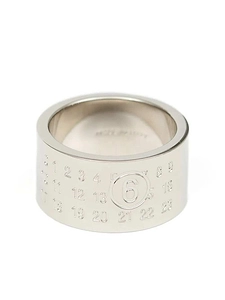 Mm6 Maison Margiela Minimal Ring With 4Mm Logo