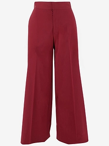 Sa Su Phi Wide Leg Cotton Blend Trousers