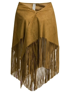 Mayorcasuede Suede Fringe Skirt