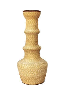 La Rose Raffia And Leather Vase