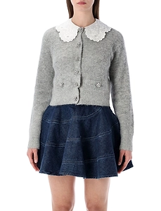 Self Portrait Fluffy Knit Cardigan