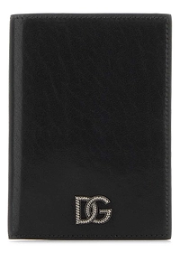 Dolce & Gabbana Black Leather Passport Holder
