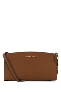 Michael By Michael Kors Brown Leather Becca Crossbody Bag