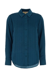 Michael By Michael Kors Printed Satin Shirt