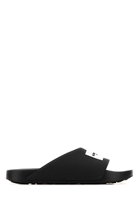 Givenchy Black Rubber Label Slippers