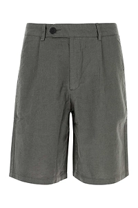 Gimaguas Dark Grey Linen Blend Bermuda Shorts