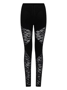 Nina Ricci Patchwork Leggings With Lace Inserts