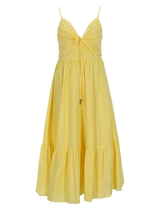 Michael By Michael Kors V Neck Midi Dress
