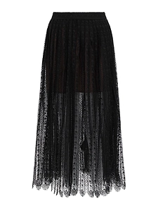 Self Portrait Lace Midi Skirt