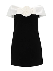 Mini Dress With Flower Detail
