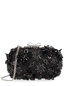 Self Portrait Clutch Bag Floral Crystal