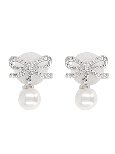 Self Portrait Earrings Bow Pearl