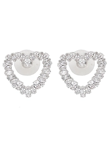 Self Portrait Crystal Heart Earrings