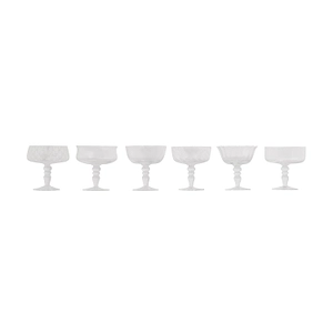 Set Of 6 Champagne Coupe Glasses