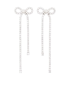 Crystal Droplet Bow Earrings