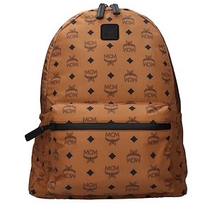Mcm Brown/Cognac Fabric Backpack