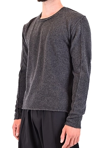 Isabel Benenato Grey Crewneck Sweater
