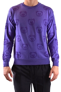 Moschino Teddy Bear Intarsia Crewneck Sweater