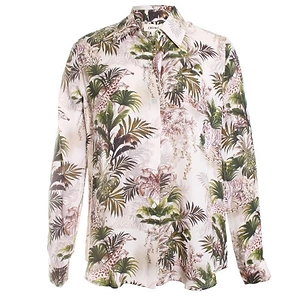 L'agence Multicolor Printed Silk Shirt