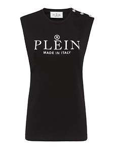 Philipp Plein Black Sleeveless T-Shirt