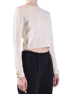 Chiara Ferragni White Off Sweater