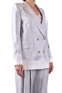 Ermanno Grey Double-Breasted Blazer