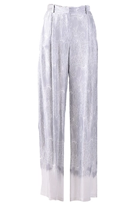 Ermanno Grey Lace Trousers