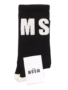 Msgm Socks Unisex Nero/Black