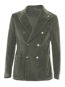 Brando Lubiam Double-Breasted Corduroy Blazer