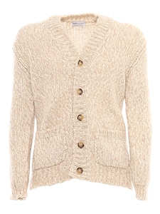 Sette Fili Cashmere Cardigan Over Con Lavorazione Filato Macro Tweed