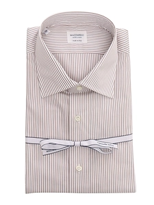 Mazzarelli Camicie Cotton Striped Slim Fit Shirt