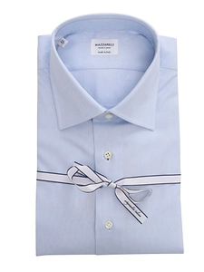 Mazzarelli Camicie Celeste Bianco Slim Fit Shirt