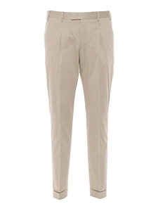 Pt01 Master 1 Pleat Diagonal Pockets Flap Back Pockets Turn Up Trousers
