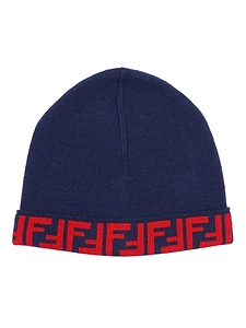 Fendi Jr Junior Beanie Ff Reversibile