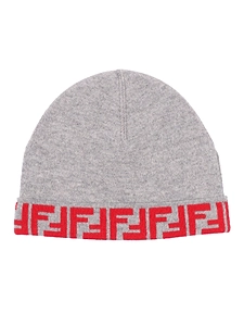 Fendi Jr Junior Beanie Ff Reversibile