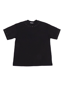 Msgm Studded Over Jersey T-Shirt Girl